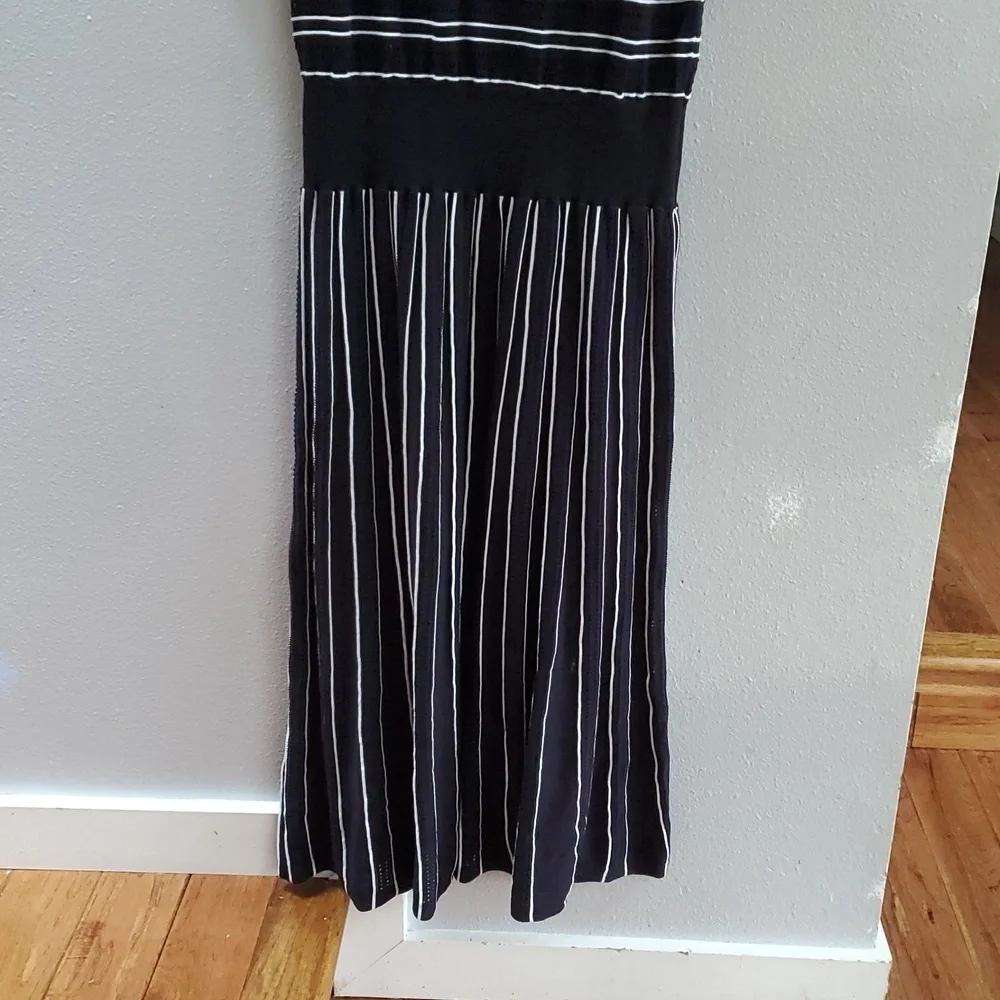 ME+EM cotton stripe Elegant Black Striped maxi dress - Picture 11 of 11